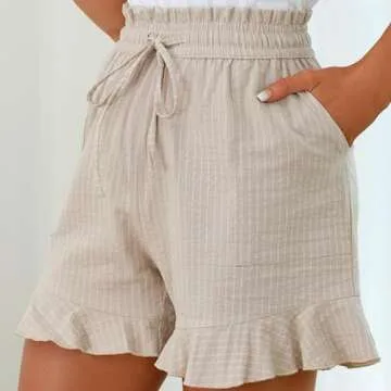 Stylish LNX Womens Striped Shorts for Summer Wear