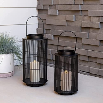 Stylish Lamplust Outdoor Lantern with Timer and Batteries