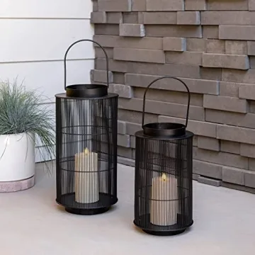 Stylish Lamplust Outdoor Lantern with Timer and Batteries