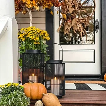 Stylish Lamplust Outdoor Lantern with Timer and Batteries