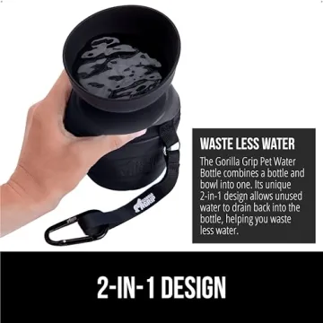 Gorilla Grip Portable Dog Water Bottle 20 oz Leak Proof