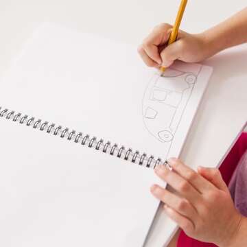 Melissa & Doug Mini Sketch Pad - 50 Spiral-Bound Blank White Pages, 6 Inches x 9 Inches