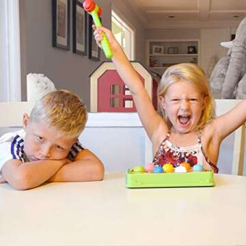 Catchstar Whack-a-mole Game Fast Reflexes Whack A Mole Game Counting Score Wack-a-mole Language Learning Musical Wack A Mole With Soft Hammer Educational Toy For Kids Toddlers Children Boys