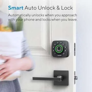 ULTRALOQ U-Bolt Pro Smart Lock with WiFi Bridge, 7-in-1 Fingerprint Keyless Entry Door Lock with App Remote Control, Backlit Keypad, Auto Unlock, Voice Control with Alexa and Google, IP65 Waterproof