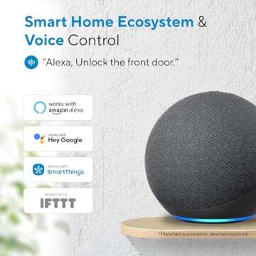 ULTRALOQ U-Bolt Pro Smart Lock with WiFi Bridge, 7-in-1 Fingerprint Keyless Entry Door Lock with App Remote Control, Backlit Keypad, Auto Unlock, Voice Control with Alexa and Google, IP65 Waterproof