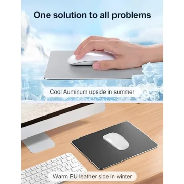 Metal Aluminum Mouse Pad Dual-Sided Ultra Thin for Gaming