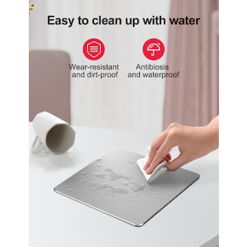 Metal Aluminum Mouse Pad Dual-Sided Ultra Thin for Gaming