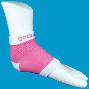 Bodiance Moisturizing Gel Heel Socks or Sleeves, 2 Pairs, Pink, Large, O'keeffe's Healthy Feet Foot Cream for Cracked Heels, Callus Treatment Bundle
