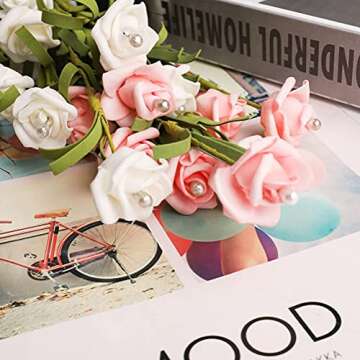 140 Pieces Corsage Pins, Pearl Head Pins Sewing Pins Straight Pins Boutonniere Pins Wedding Bouquet Pins for DIY Jewelry Making Sewing Wedding Prom Flower Decorations