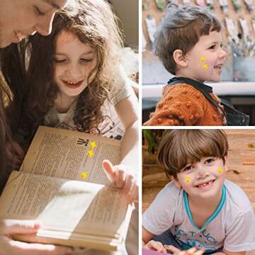 1080 Pcs 10 Sheets Tiny Gold Star Stickers, 0.3" Diameter Reward Stickers, Small Star Stickers for Reward Chart (10)