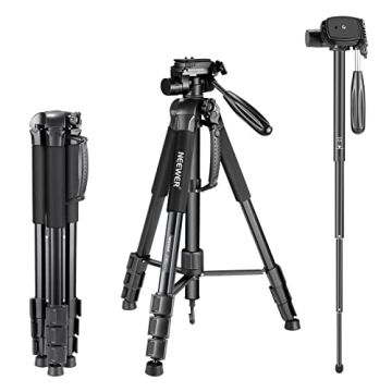 Lightweight NEEWER Portable 2-in-1 Tripod Monopod