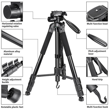 Lightweight NEEWER Portable 2-in-1 Tripod Monopod
