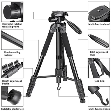 Lightweight NEEWER Portable 2-in-1 Tripod Monopod
