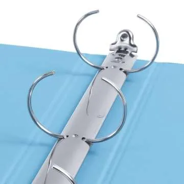 Cardinal 3 Ring Binders, Binders for School and Office, Durable 1.5 Inch, Round Rings, Holds 350 Sheets, ClearVue Presentation View, Non-Stick, Assorted Pastel Colors, 4 Pack (79552)