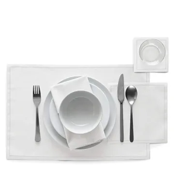 MY DRAP Washable Cotton Placemat (12 Per Roll) - Cream