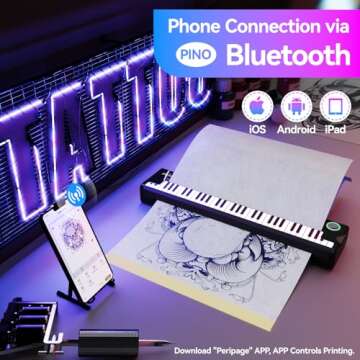 PeriPage Pino Wireless Tattoo Stencil Printer - Perfect for All Tattooists, Compact & Mobile