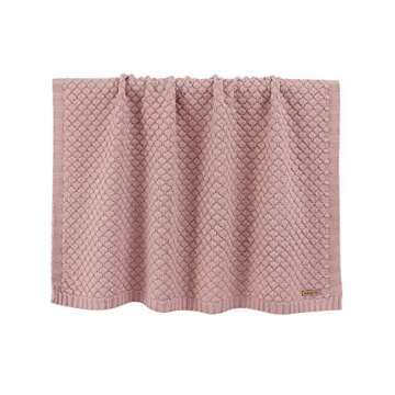 mimixiong Baby Blanket Knitted Soft Swaddling Receiving Baby Blankets for Crib Stroller Nude Pink 40...