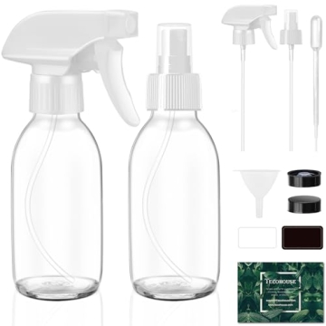 Tecohouse Glass Spray Bottles 4 OZ - Eco-Friendly, Durable & Versatile