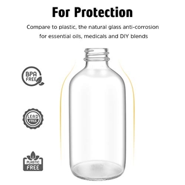 Tecohouse 4 OZ Glass Spray Bottles Kit for Essential Uses