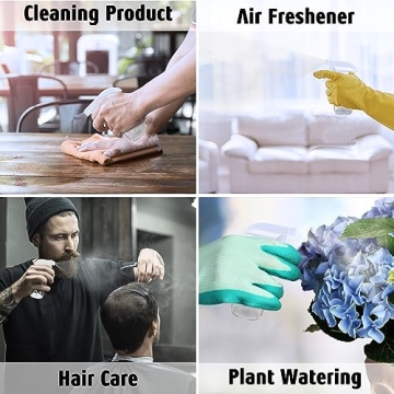 Tecohouse 4 OZ Glass Spray Bottles Kit for Essential Uses