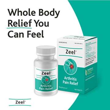 MediNatura Zeel Homeopathic Support Helps Relieve Pain & Stiffness Around Joints - Arnica + 14 Active Natural Ingredients - 100 Tablets