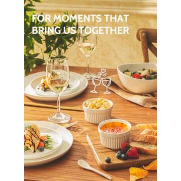 Sweese 4 oz Ramekins Set of 6, Creme Brulee Ramekins Oven Safe, Porcelain Ramiken Set, Souffle, Custard Cups for Baking and Dipping Sauces Bowls, White