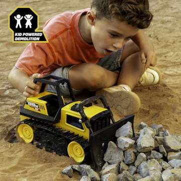 Tonka Steel Classics Bulldozer - Durable Yellow Toy Truck