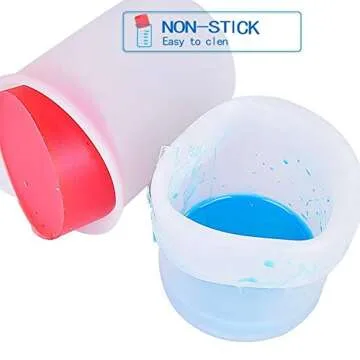 Silicone Measuring Cups for Easy Epoxy Resin Mixing