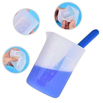 Silicone Measuring Cups for Easy Epoxy Resin Mixing