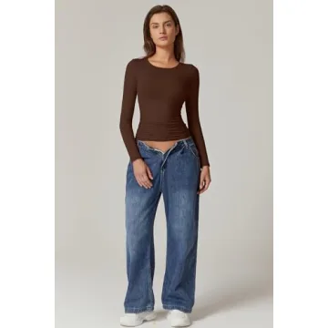 QINSEN Double Lined Long Sleeve Shirt for Women