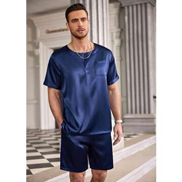 Ekouaer Men's Satin Pajamas Set for Ultimate Comfort