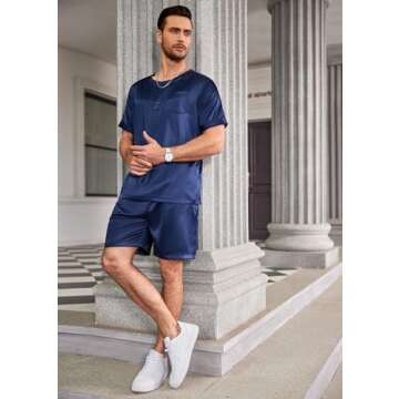 Ekouaer Men's Satin Pajamas Set for Ultimate Comfort