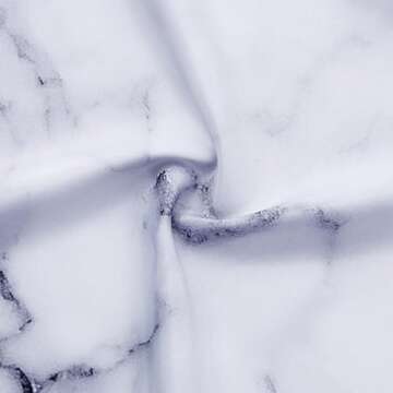 BLESFOREVER Grey White Marble Shower Curtain Set with 12 Hooks, Abstract Modern Luxury Gray White Marble Shower Curtains for Bathroom, Waterproof Fabric, 72" W X 72" L