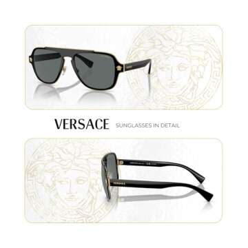 Versace VE2199 Polarized Geometric Sunglasses for Men