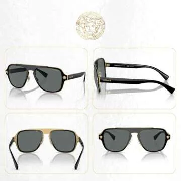 Versace VE2199 Polarized Geometric Sunglasses for Men