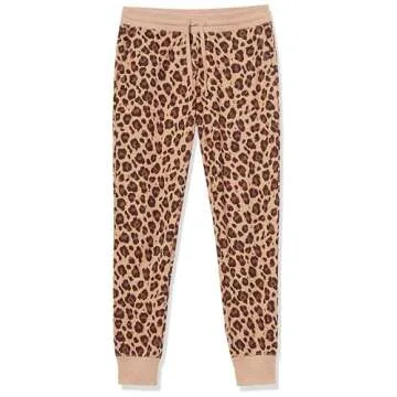 Amazon Essentials Women's Fleece Jogger - Camel Leopard Style