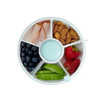 GoBe Kids Small Snack Spinner Flip Bundle - Fun Snack Time Companion with 5 Compartments
