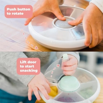 GoBe Kids Snack Spinner - Fun, Safe & Interactive Snack Container