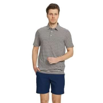Stylish M MAELREG Golf Shirts for Men, Breathable Performance Polo