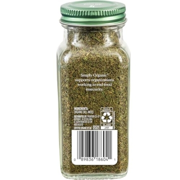 Simply Organic Dill Weed Fresh & Flavorful for Cooking