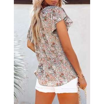Trendy SHEWIN Floral Blouse for Women - Summer Style