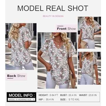 Trendy SHEWIN Floral Blouse for Women - Summer Style