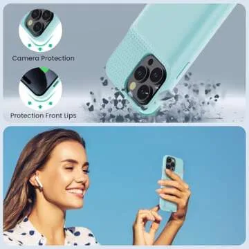 QTshine Battery Case for iPhone 15Pro Max, Upgrade 8600mah Portable Slim Battery Charging Case, 15W Fast Charging Rechargeable Protective Extended Charger Cover for iPhone 15 Pro Max (6.7 inch)-Green