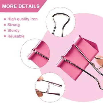 350 Pcs Colorful Binder Clips Set for Office & School Supplies