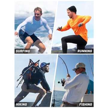 TACVASEN Men's Quick Dry UV Shirts - Sun Protection & Comfort