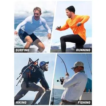 TACVASEN Men's Quick Dry UV Shirts - Sun Protection & Comfort