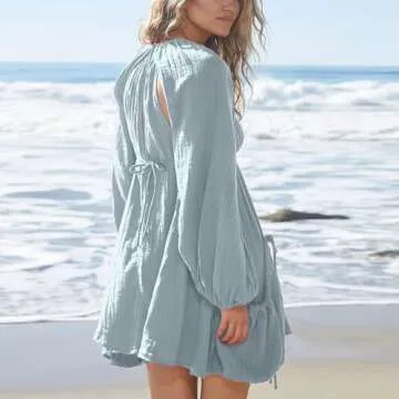 Shiyifa Women's Summer Mini Dress with Pockets