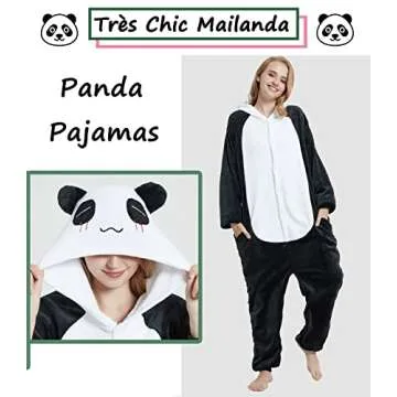 Très Chic Mailanda Panda Pajamas for Unisex Fun Comfort