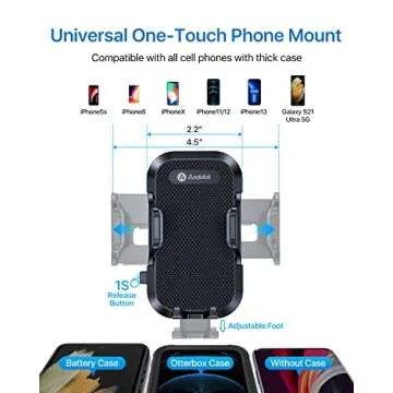 Andobil Upgraded Cup Holder Mount for Ultimate Driving Comfort