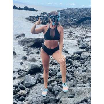 WateLves Water Shoes Mens Womens Beach Swim Shoes Quick-Dry Aqua Socks Pool Shoes for Surf Yoga Wate...